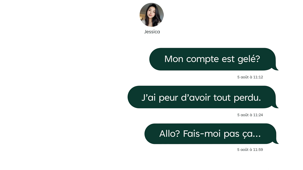 Une image qui montre un échange de messages texte